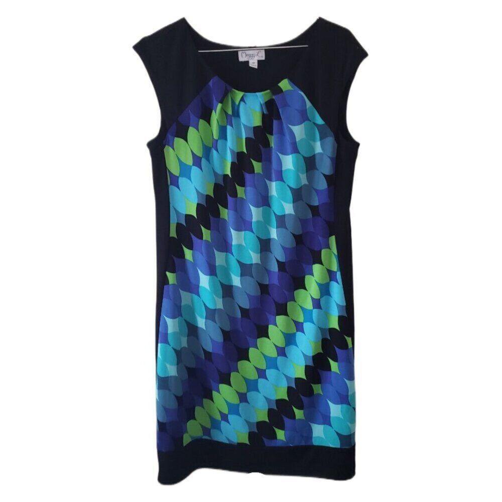 Maggy L Geometric Print Sleeveless Dress